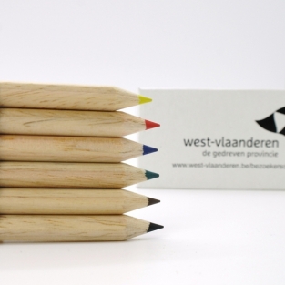 Box with 6 half-length colouring pencils - FSC 100%